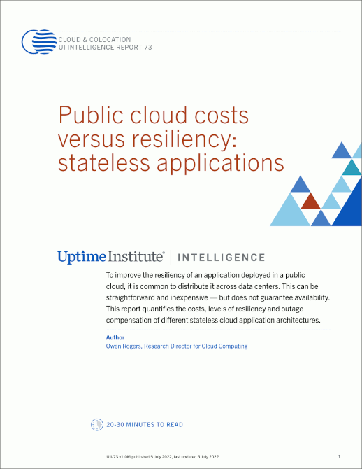 Public Cloud Costs Versus Resiliency: Stateless Applications